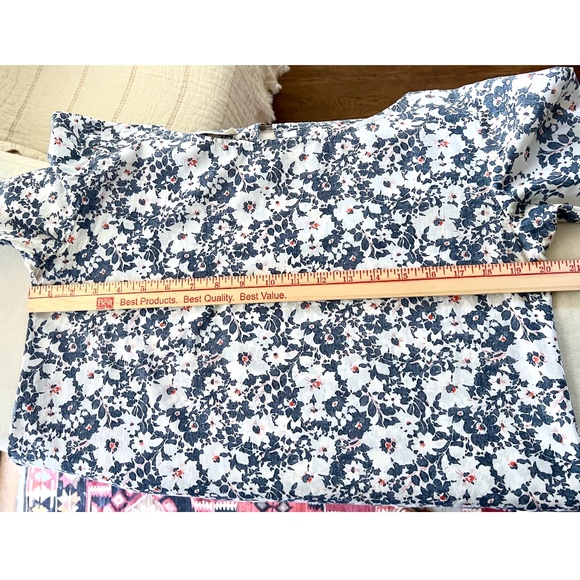 JESS BROWN Boat Neck Tunic Mini Dress in Navy Blue Floral Print - M - Picture 7 of 9